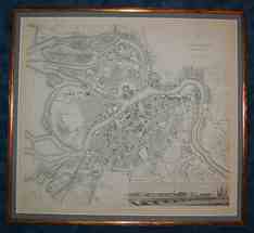 Старинный гравированный план Санкт-Петербурга