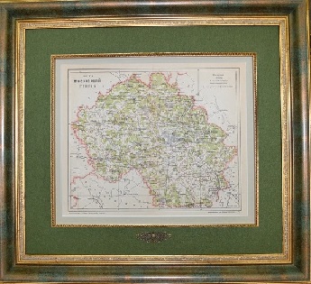 Старинная карта Московской губернии